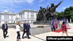 Скопје - одбележат денот на Победата над фашизмот и Денот на ЕУ