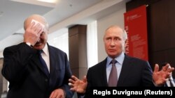 Аляксандар Лукашэнка і Ўладзімір Пуцін у Сочы, 15 лютага