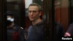 Алексей Навальный во время суда, 2 февраля 2021 года
