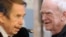Former Czech President Vaclav Havel (left) and writer Milan Kundera sparred in print.