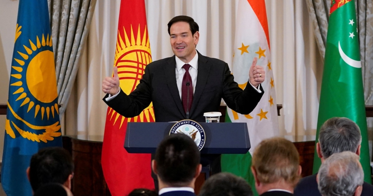 Rubio Heads To Central Asia As US Seeks Bigger Role In Region Dominated By Russia, China
