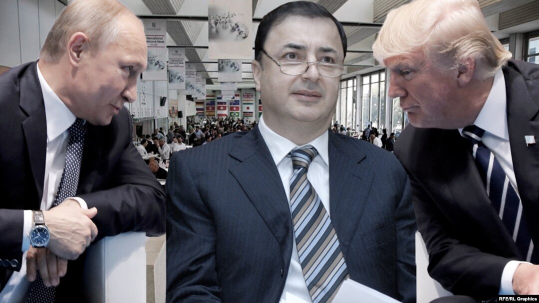 Владимир Путин, Лев Леваев и Дональд Трамп, коллаж
