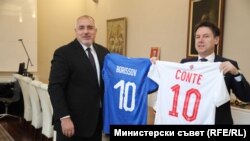 Bulgarian and Italian prime minsiters Borissov and Conte 