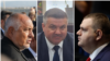 Колаж със снимка на областния управител на Разград Владимир Димитров между лидера на ГЕРБ Бойко Борисов и лидера на „ДПС – Ново начало“ Делян Пеевски