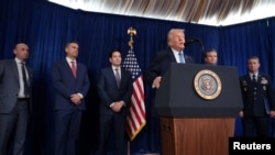 Američki predsjednik Donald Trump na konferenciju za novinare nakon američkog napada na Venecuelu, 3. januara 2026. 