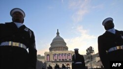 The Capitol in the hours leading up to the inauguration