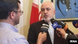 Mohammad Javad Zarif, Iran's foreign minister, speaks with reporters in New York on July 14.