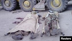 Тела солдат, погибших в ходе спецоперации в Горно-Бадахшанской автономной области. 