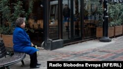 macedonia-view of skopje, old people