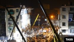 The scene of the blast in Yevpatoria