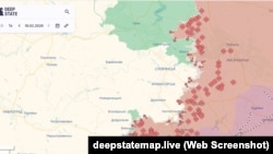 Намагання військ РФ охопити Слов'янсько-Краматорську агломерацію з півночі та півдня на мапі проєкту DeepState станом на 20 лютого 2026 року