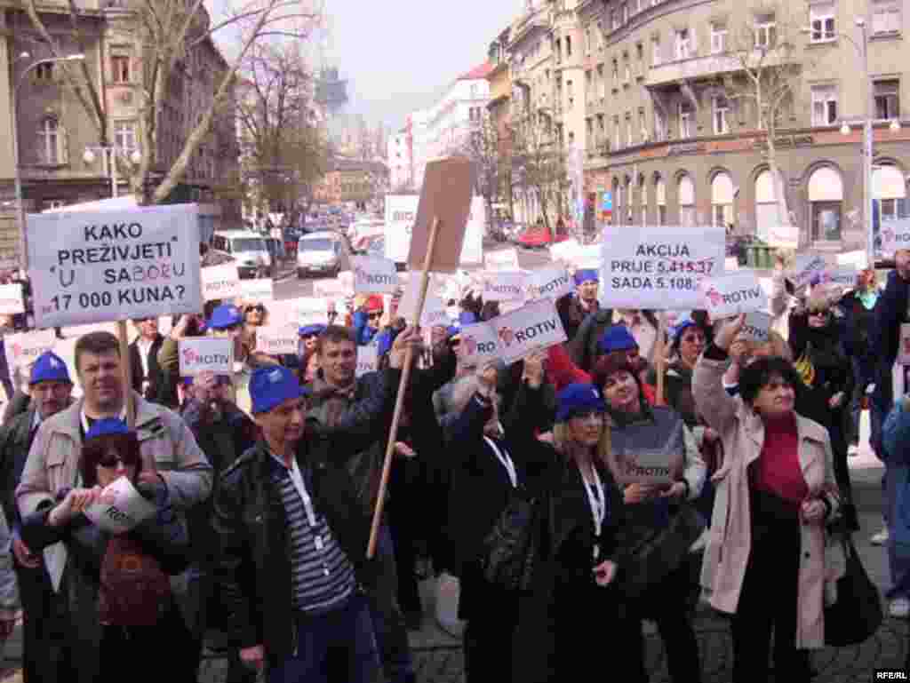 Hrvatska: protest prosvetnih radnika - april, 2009, Foto: Enis Zebić