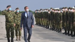 Aleksandar Vulin, ministar odbrane Srbije, na svečanom ispraćaju pripadnika Oružanih snaga Ruske Federacije, 16 maj 2020.