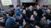 Armenia - Prosecutor-General Gevorg Kostanian (C) addresses protesters in Gyumri, 15Jan2015.