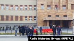 Protestat para Kuvendit të Maqedonisë kundër Ligjit për përdorimin e gjuhëve 