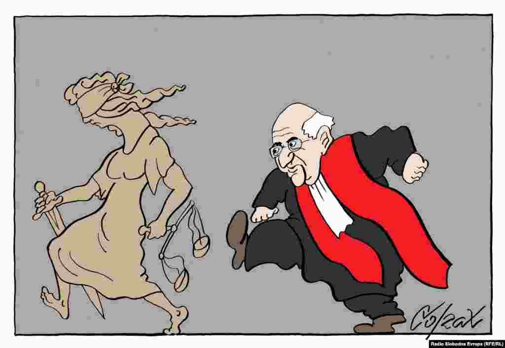 &quot;Правосудие&quot;, сербский карикатурист Предраг Коракшич (Коракс) 