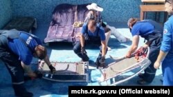 UKRAINE, LIVADIA - Rescue a woman who fell into the pool, 05Jul19