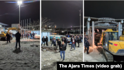 მძიმე ტექნიკა იქ ბათუმის მერიის მუნიციპალურმა ინსპექციამ მიიყვანა.