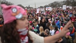 A huge crowd turned out on the National Mall of the U.S. capital for a "Women's March On Washington" in protest at new President Donald Trump. 