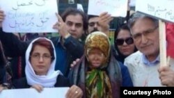 Демонстрация в Тегеране против нападений на женщин, 22 октября 2014 
