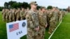 Церемония открытия военных учения НАТО «Рапид Трайдент». Львовская область, Яворивский полигон, 11 сентября 2017 года