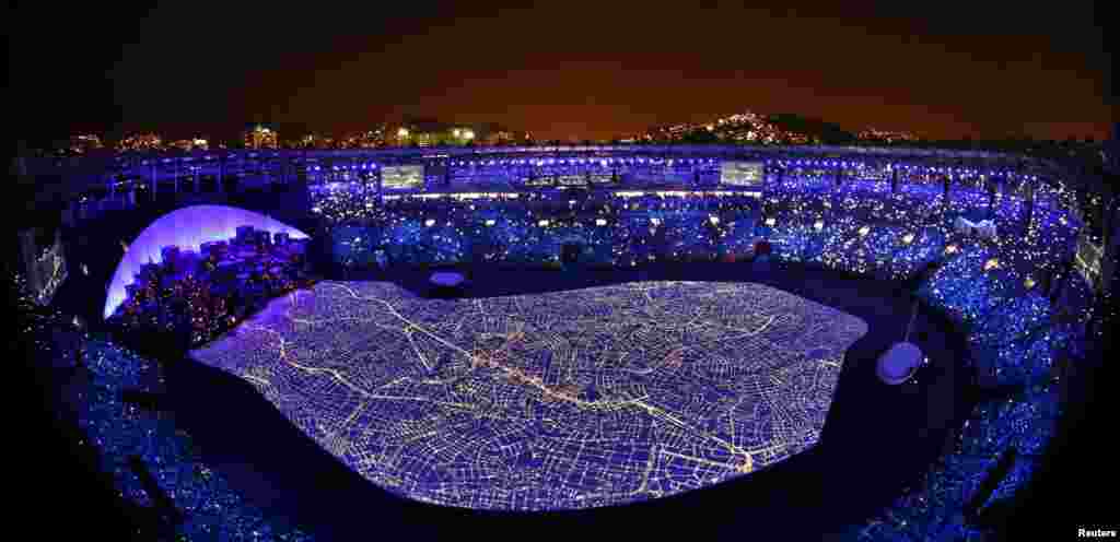 A scene from the opening ceremonies of the 2016 Summer Olympics in Rio de Janeiro. (Reuters/Fabrizio Bensch)