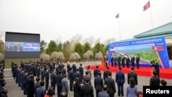 Архівне фото: церемонія закладання першого каменю нового автомобільного мосту через річку Туманна, 30 квітня 2025 року