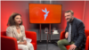 Istoricul Eugen Ciurtin, specialist în istoria religiilor, în studioul Europa Liberă România, cu jurnalista RFE/RL, Oana Despa.