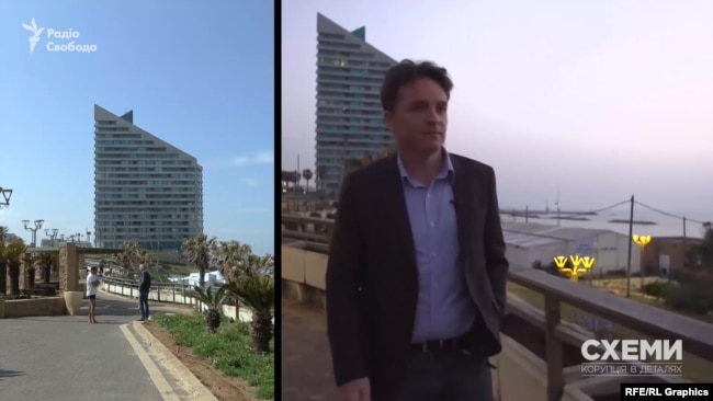 Біля одного з готелів Герцлії Коломойський зустрічався із журналістом BBC у березні 2019-го Біля одного з готелів Герцлії Коломойський зустрічався із журналістом BBC у березні 2019-го