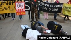 Protest organizat de Amnesty International Moldova, în faţa ambasadei Chinei la Chişinău, 30 martie 2011
