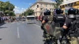 Serbia, Belgrade--Police action to break up protest blockades in Belgrade, June 30 2025 