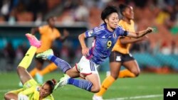 گوشه یی از یک بازی در جام جهانی فوتبال زنان 