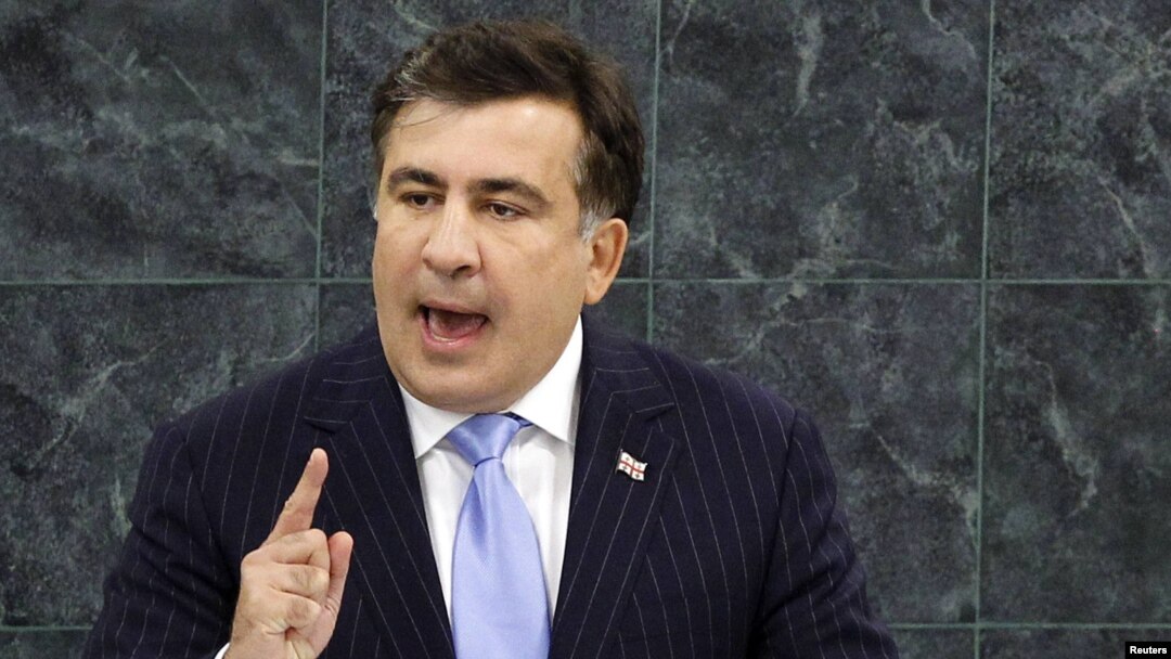 Former Georgian President Mikheil Saakashvili is not happy with the state of Georgia. (file photo)