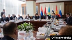 Russia -- Armenia's Deputy PM Mher Grigorian chairs EEU Council meeting, Mscow, 18Jan2019