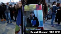 La un protest împotriva tentativelor guvernării de a-și subordona justiția, București, 30 martie 2019