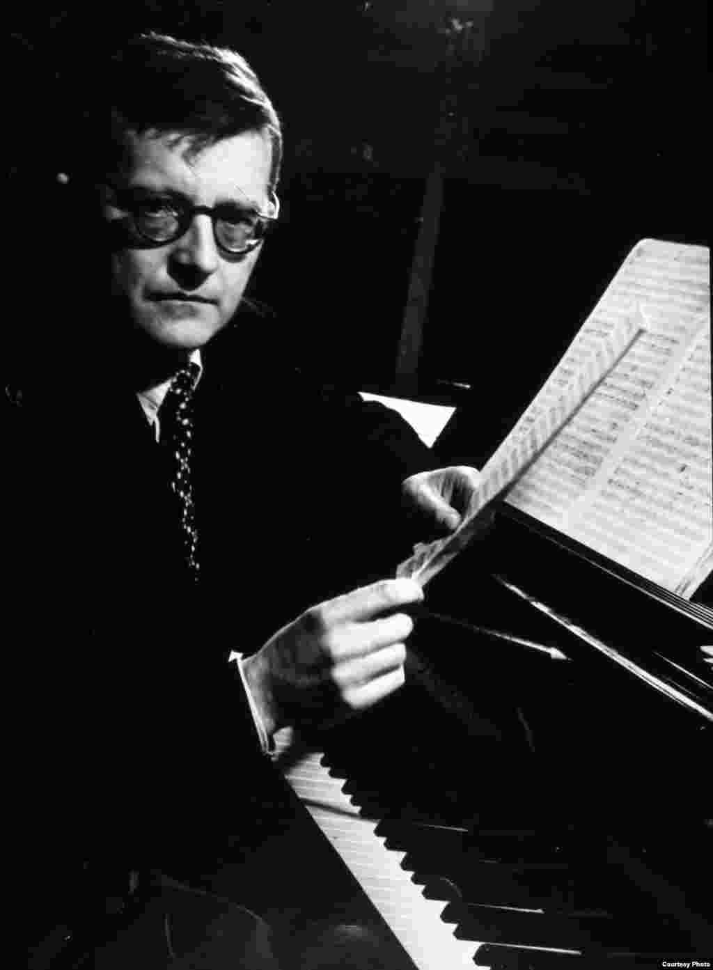 Dmitry Shostakovich at the piano in Moscow, 1951