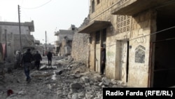 Разрушенные дома в провинции Идлиб на северо-западе Сирии. 