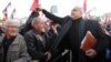 Armenia - Zharangutyun party leader Raffi Hovannisian is greeted by participants of an opposition rally in Yerevan, 24Oct2014.