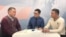 Kazakhstan - AzattyqLive speakers: Erik Rakhym (on the right side), a journalist Kassym Amanzhol and expert Mukhit Aqoev. Almaty, 24 Jan 2019