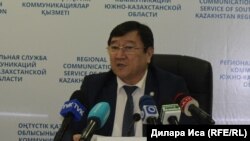 Руководитель областного управления Исатай Сагындыков. Шымкент, 15 февраля 2018 года.