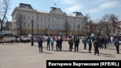 Акция протеста в Иркутске
