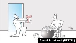 طرحی از اسد بینا خواهس برای رادیو فردا