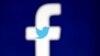 Logoja e Facebook-ut dhe Twitterit. Foto nga arkivi. 