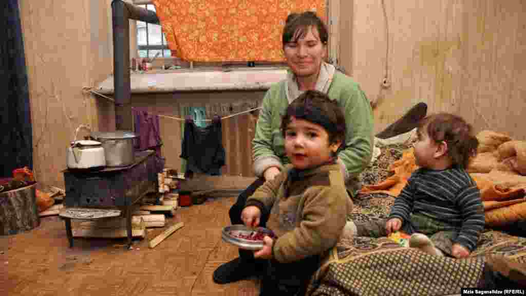 The families living there heat their rooms with small wood-burning stoves.