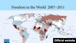 Freedom House mapa o ljudskim slobodama u svijetu 2007-2011