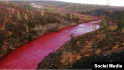 Norilsk Nickel initially denied responsibility for the river's discoloration.