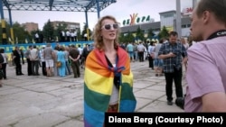 Діана Берг у центрі Маріуполя. 12 червня 2016 року