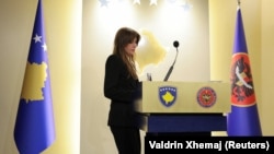 Albulena Haxhiu në Presidencën e Kosovës. Foto arkivi.