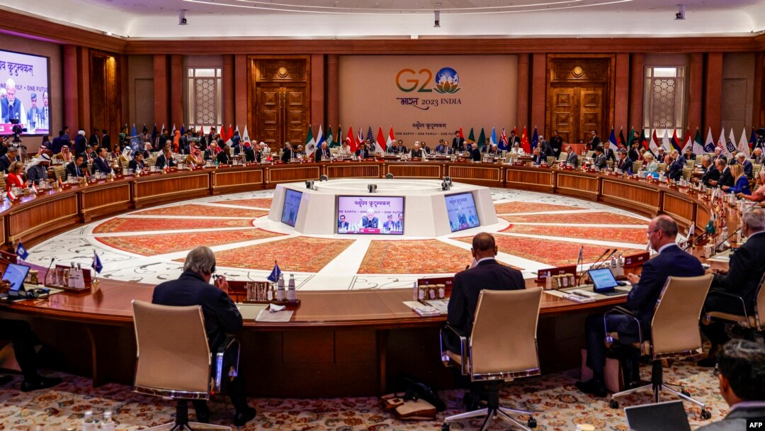 Участники саммита G20, проходящего в Дели 9 и 10 сентября