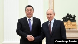 Кыргызстандын президенти Садыр Жапаров менен Орусиянын президенти Владимир Путин жолугушту. 23-апрель, 2026-жыл. Москва 